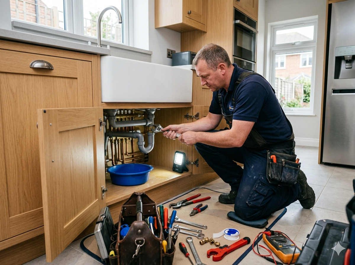 Kitchen plumbing fix